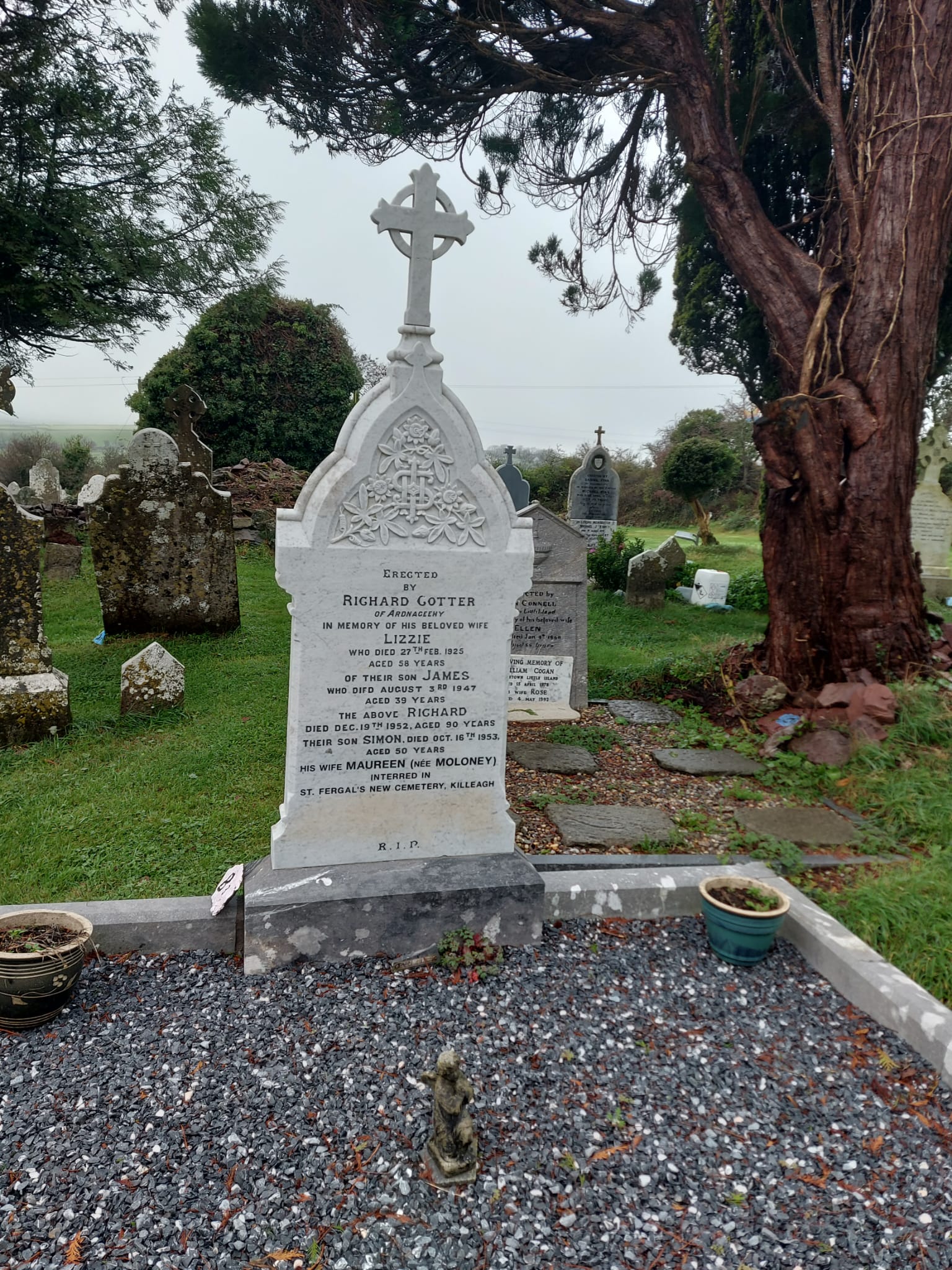Cotter family headstone at Templecurraheen